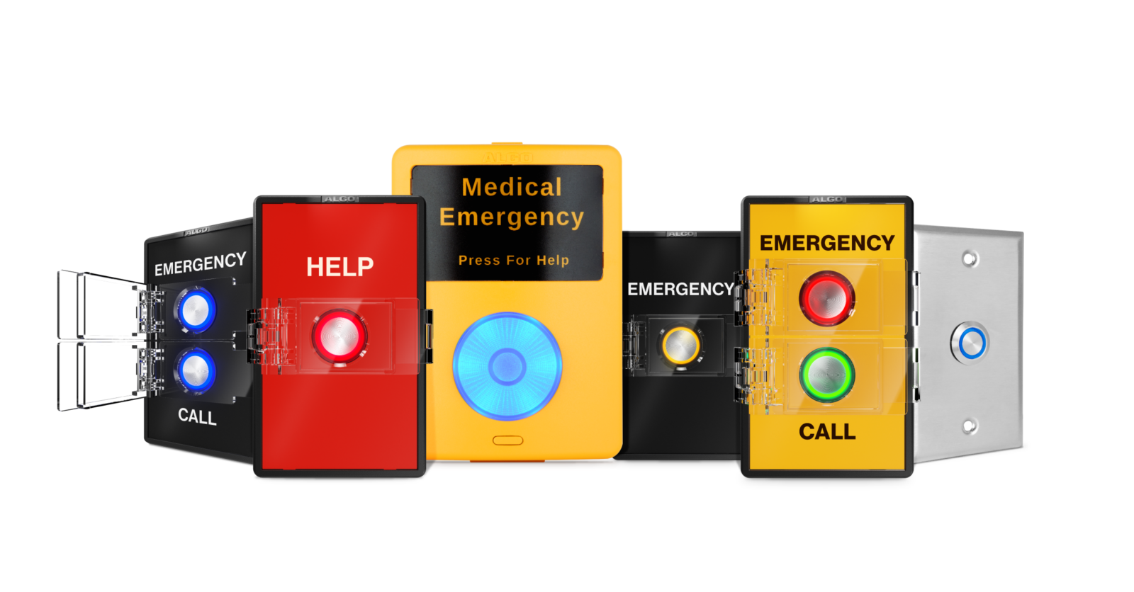 Algo configurable single and dual buttons for IP paging and notification workflows